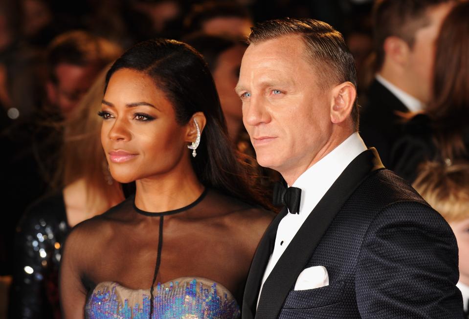 LONDON, ENGLAND - OCTOBER 23: Naomie Harris and Daniel Craig attend the Royal World Premiere of 'Skyfall' at the Royal Albert Hall on October 23, 2012 in London, England. (Photo by Eamonn McCormack/Getty Images)