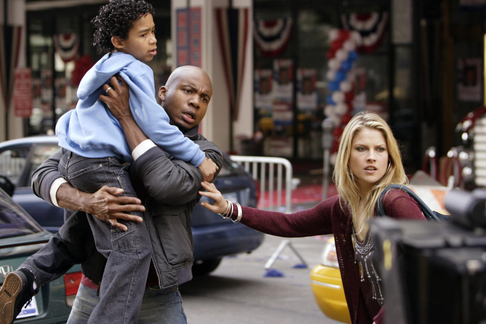 Noah Gray-Cabey, Leonard Roberts and Ali Larter in "Heroes." (Photo: NBC via Getty Images)