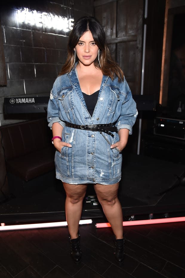 <em>Bidot at the American Eagle Celebrates NYFW With Ne(X)t Level Fall Jeans Party on September 5, 2018. Photo: Theo Wargo/Getty Images for American Eagle</em>