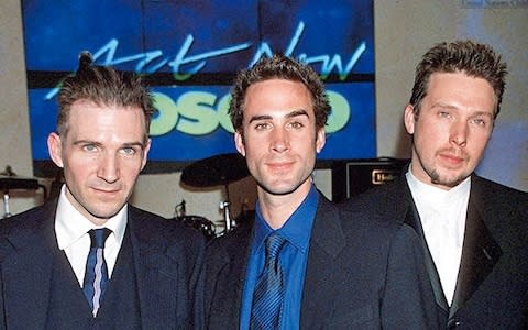 Fiennes with brothers Joseph and Magnus at a charity event in 1999 - Credit: rexfeatures