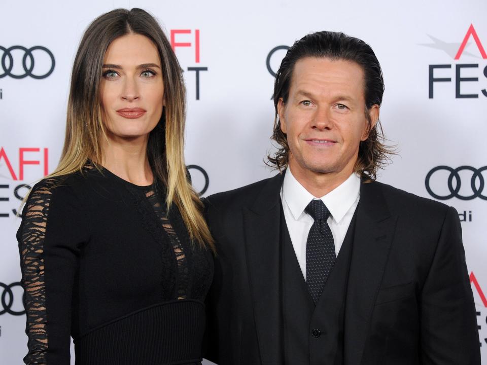 Mark Wahlberg and model Rhea Durham arrive at the AFI FEST 2016 Presented By Audi - Closing Night Gala - Screening Of Lionsgate's "Patriots Day" at TCL Chinese Theatre on November 17, 2016 in Hollywood, California