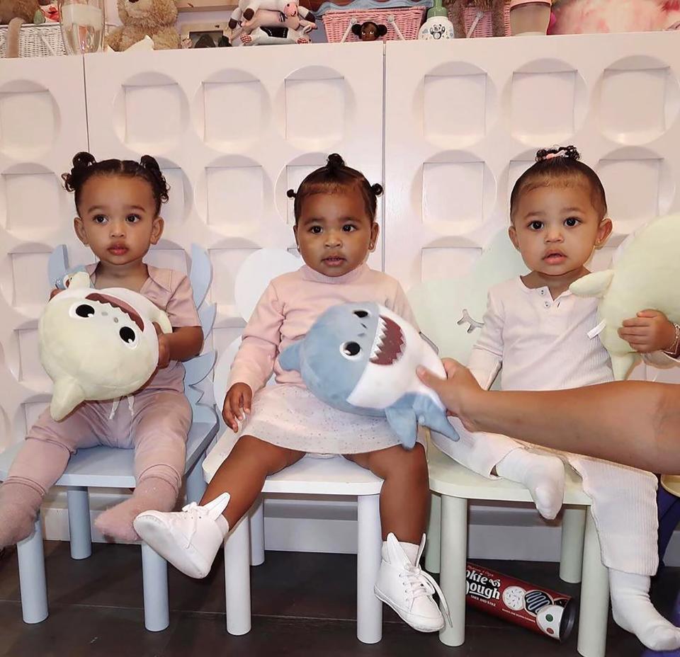 "A True Chicago Stormi ⛈," Kim Kardashian wrote with a wink when she posted this photo of the girls together in June 2019. 