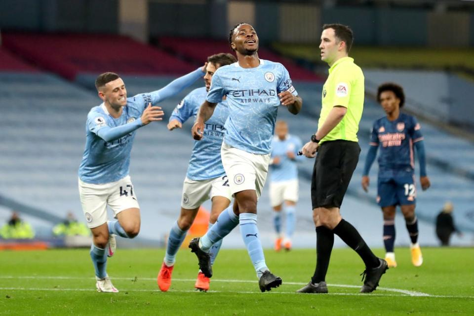 Raheem Sterling celebrates his goalGetty Images