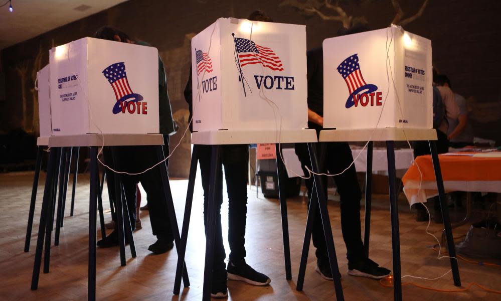 Voters cast their ballots in Los Angeles, earlier this month.