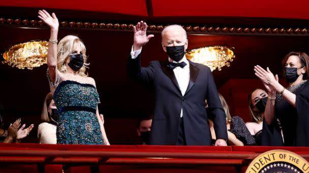 PHOTO: President Joe Biden and First Lady Jill Biden attend the 44th Kennedy Center Honors,Dec. 5, 2021, in Washington. (Paul Morigi/Getty Images)