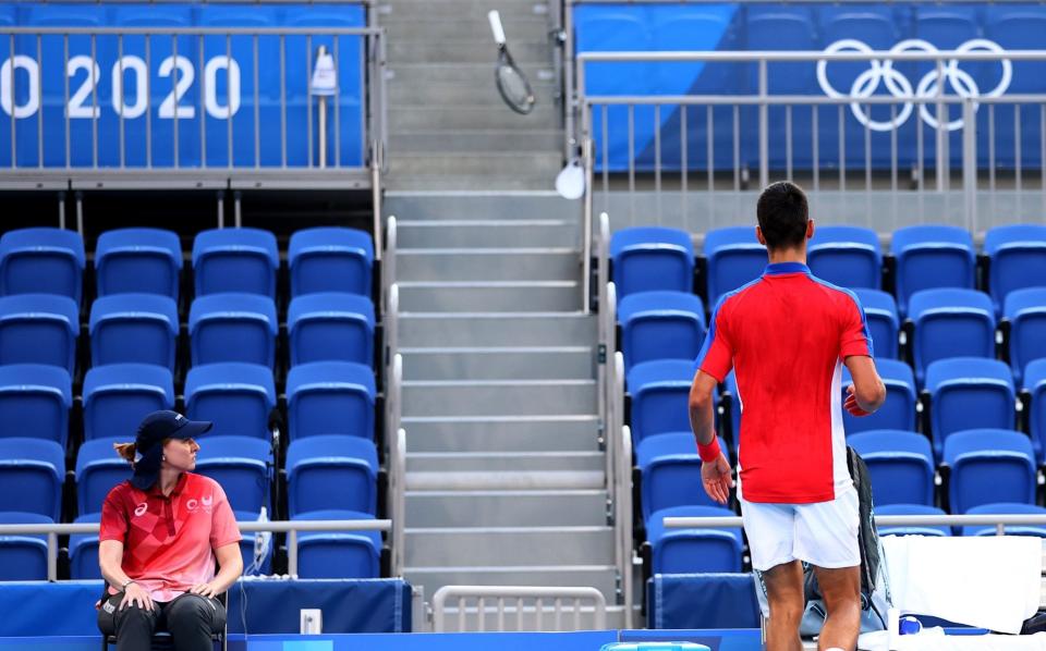 Novak Djokovic loses his cool and smashes two racquets in Tokyo 2020 Olympics bronze match defeat - REUTERS