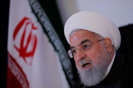 En esta foto de archivo, el presidente iraní, Hassan Rouhani, ofrece una rueda de prensa en la sede de la ONU en Nueva York, el 26 de septiembre de 2018. REUTERS/Brendan Mcdermid