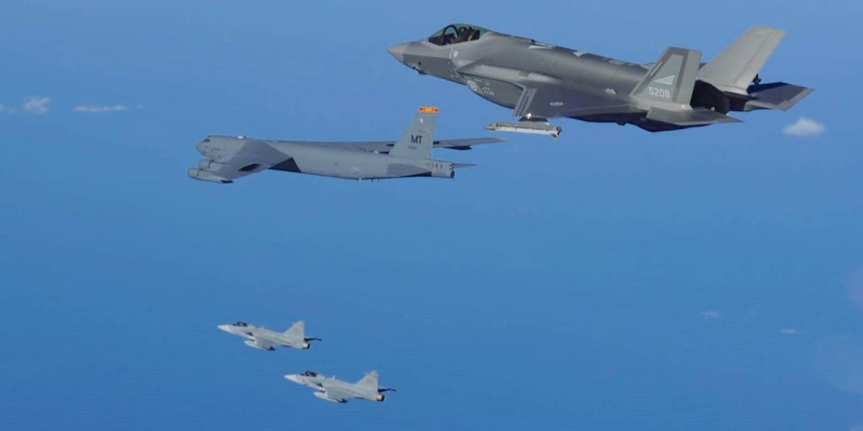 Norway Sweden F-35 JAS 39 Gripen B-52