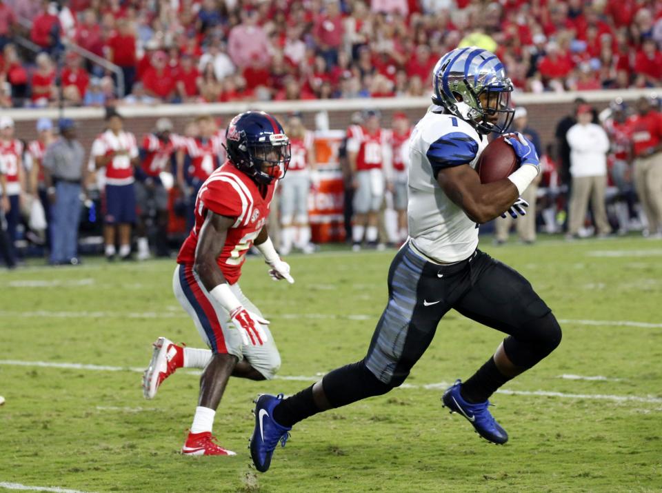 Memphis kick returner Tony Pollard. (AP)