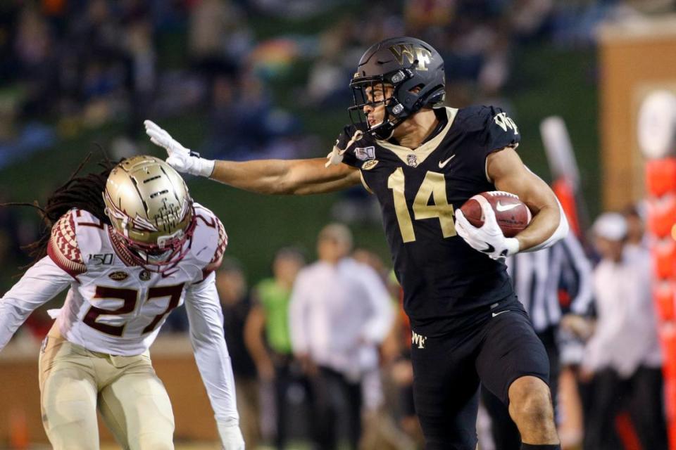 Former Wake Forest wide receiver Sage Surratt could be an option for the Panthers.