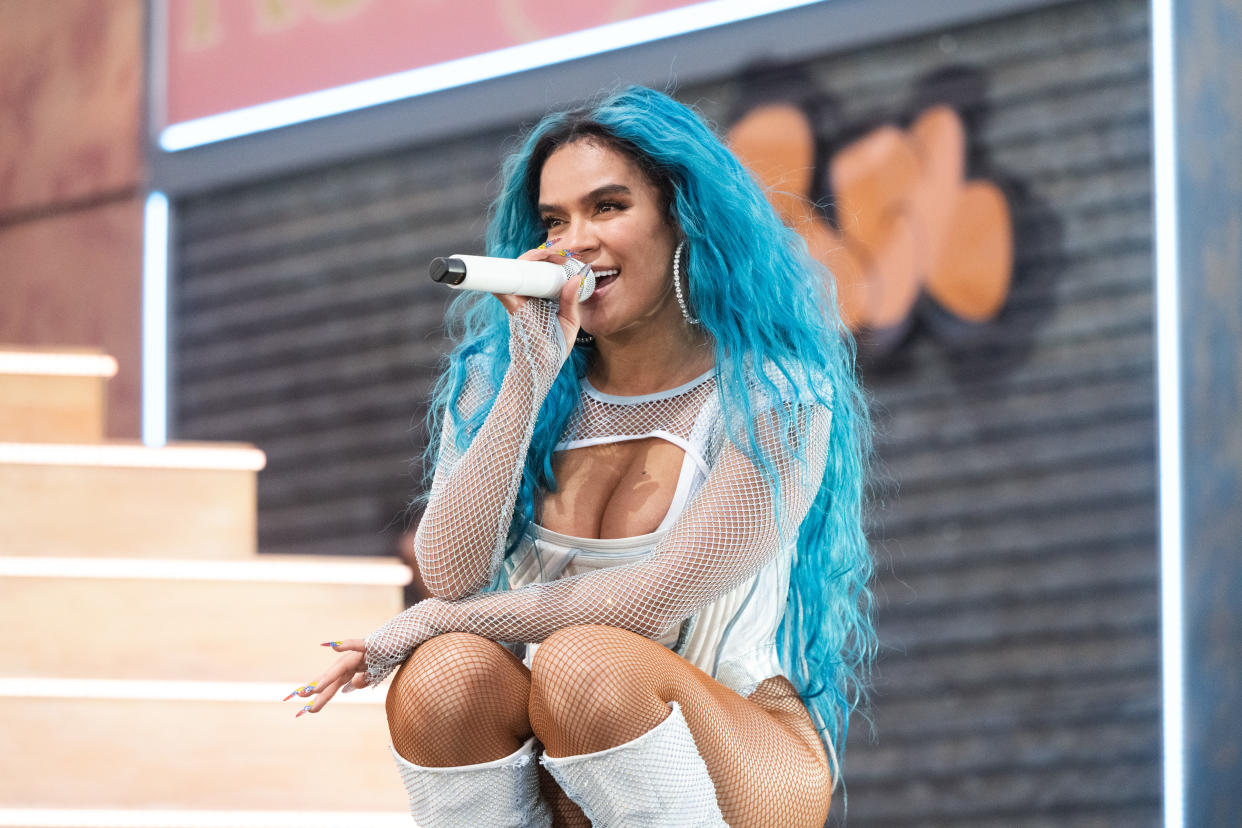 La cantante Karol G en '2022 Coachella Valley Music & Arts Festival' en Indio, California. (Photo by Scott Dudelson/Getty Images for Coachella)