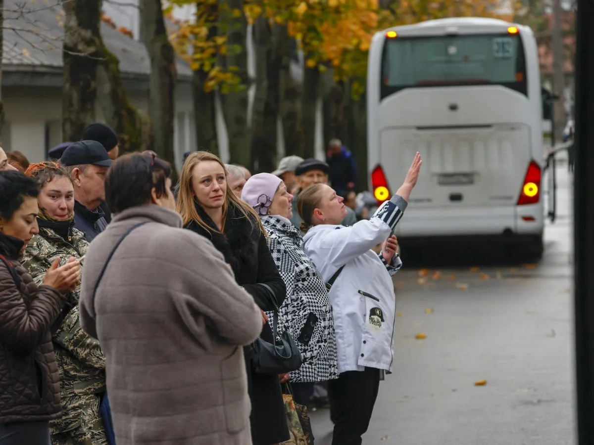 Wives of Russian soldiers showed up at Ukraine border and demanded to take their..