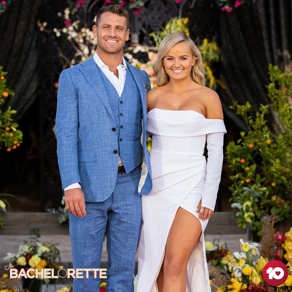 Elly Miles and Frazer Neate in the finale of The Bachelorette 2020