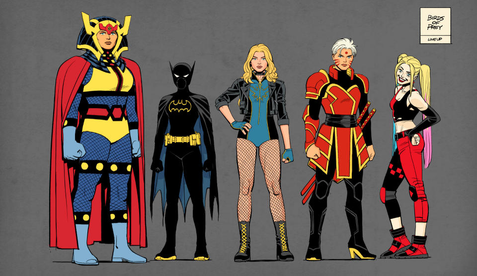 Birds of Prey #1 character designs by Leonardo Romero