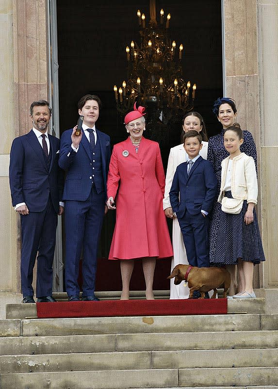 Christian de Dinamarca con sus padres Federico y Mary