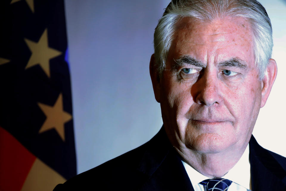 U.S. Secretary of State Rex Tillerson participates in a news conference in Abuja, Nigeria, March 12, 2018. (Photo: Jonathan Ernst/Reuters)