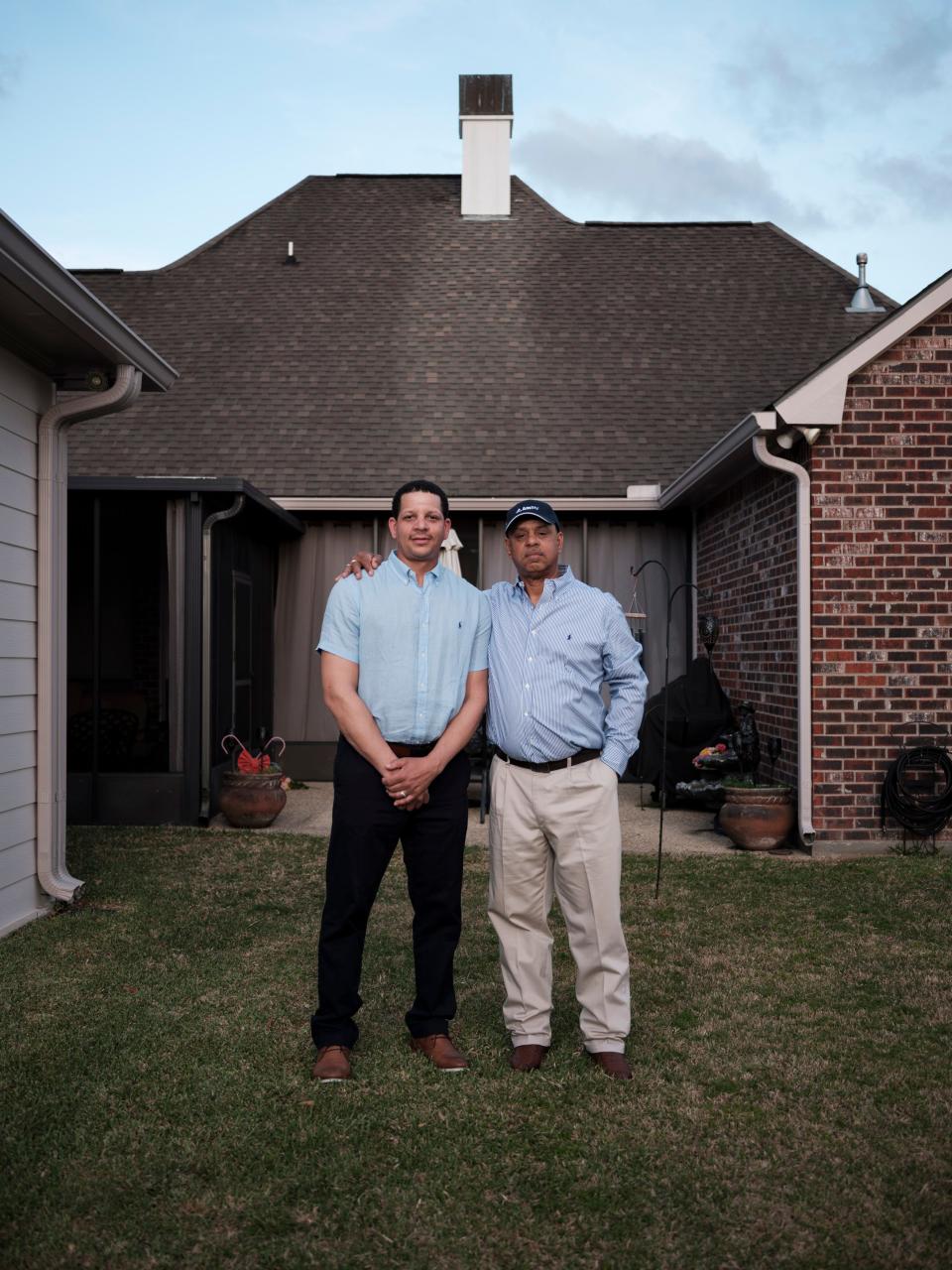 Charles T. Nailor Sr., 63, with his son, Charles T. Nailor Jr., 38, at his home in Geismar, La.