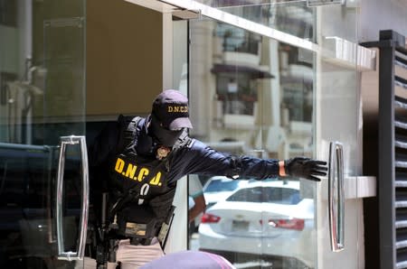 Members of the National Army, National Directorate of Drug Control (DNC) and Public Ministry raid the properties of Cesar Emilio Peralta in Santo Domingo