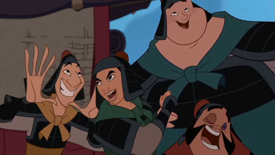 The soldiers singing in Mulan.