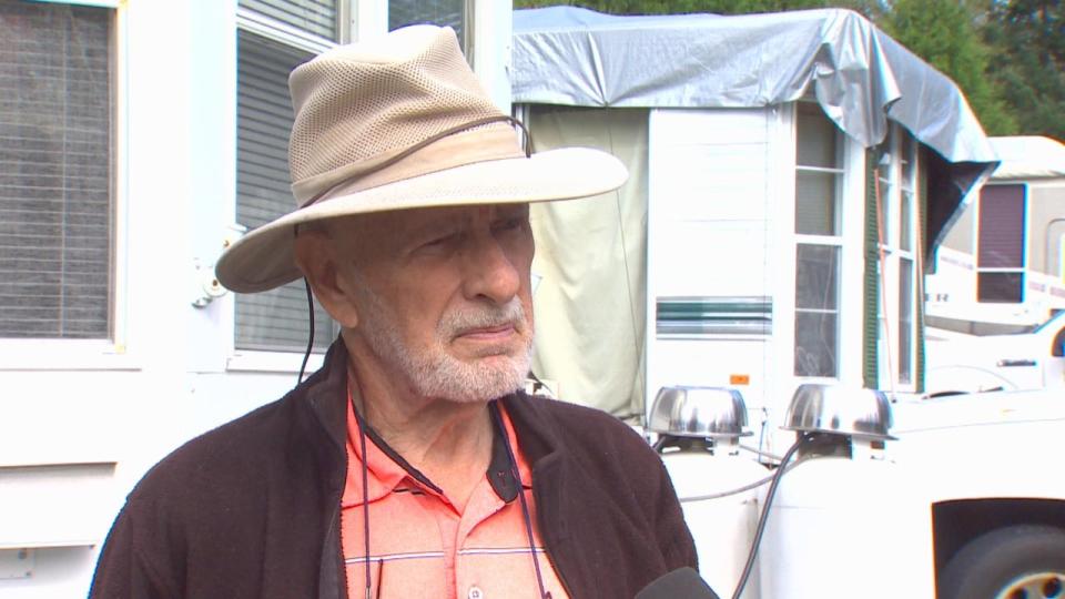 Serge Gendron, 80, said he would be homeless if he is evicted from the RV park.