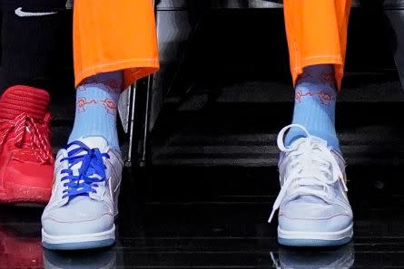 Ben Simmons' Outfit Goes Viral Courtside With So Many Clashing Colors –  Footwear News