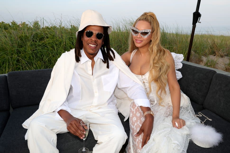 Jay-Z and Beyonce 2023 White Party