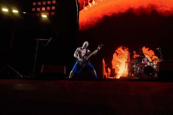 Red Hot Chili Peppers onstage in Poland