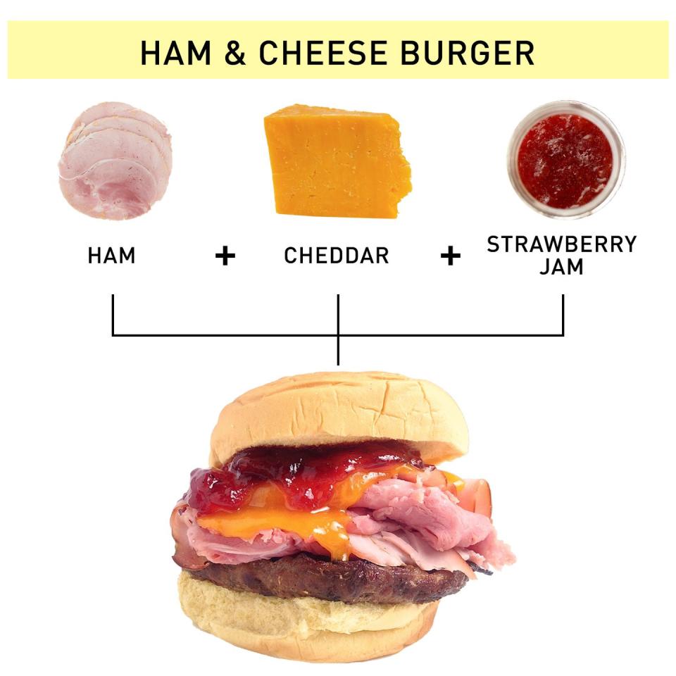 48. Ham & Cheese Burger