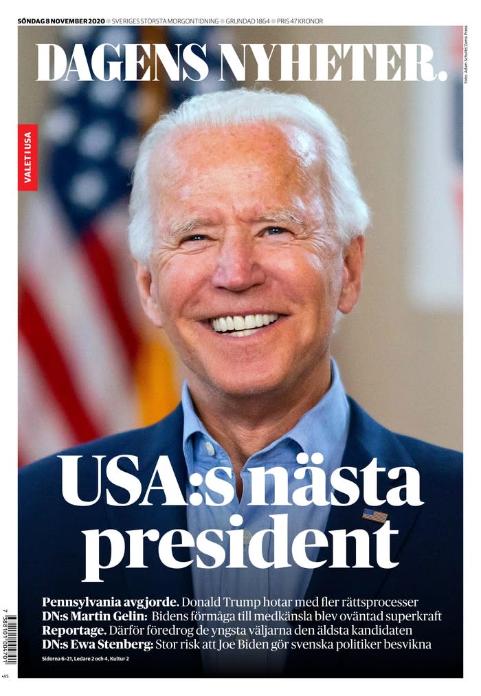 Biden wins: How newspapers around the world covered it