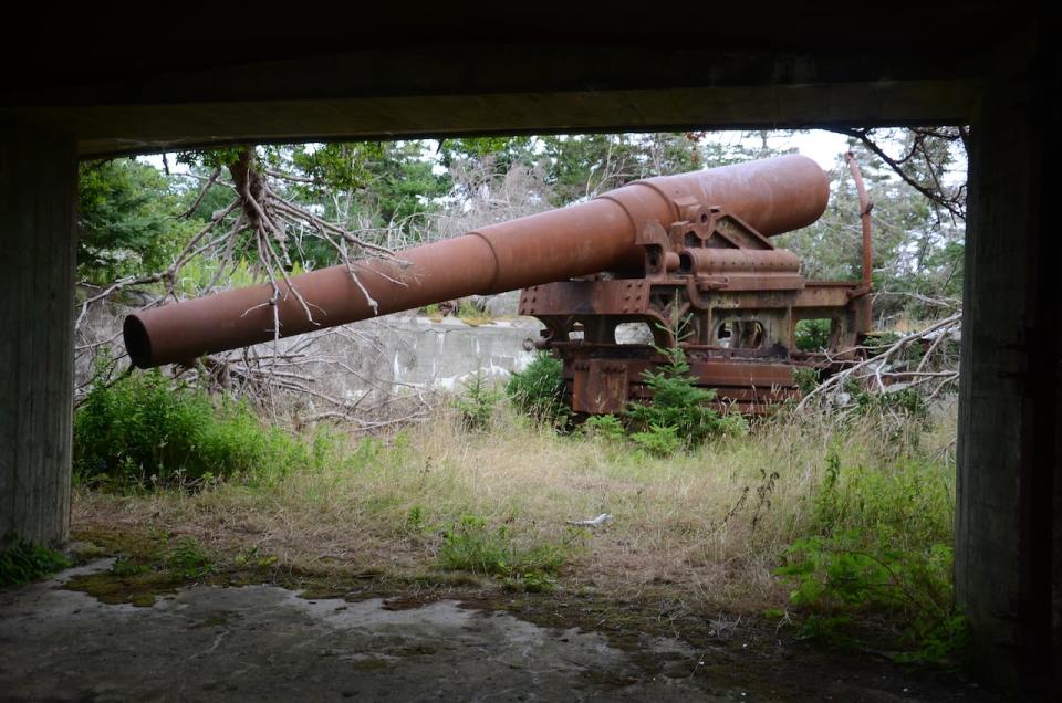 Fort McNutt has two 10inch guns that were placed there during World War II