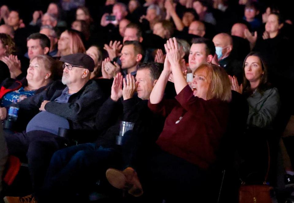 The crowd cheers for Will Hoge as he performs at the Rialto Theater in Raleigh, N.C. on Friday, Nov. 3, 2023.