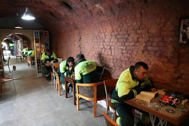 The unconventional library of books thrown out with the rubbish is housed in an abandoned brick factory in Ankara's Cankaya district