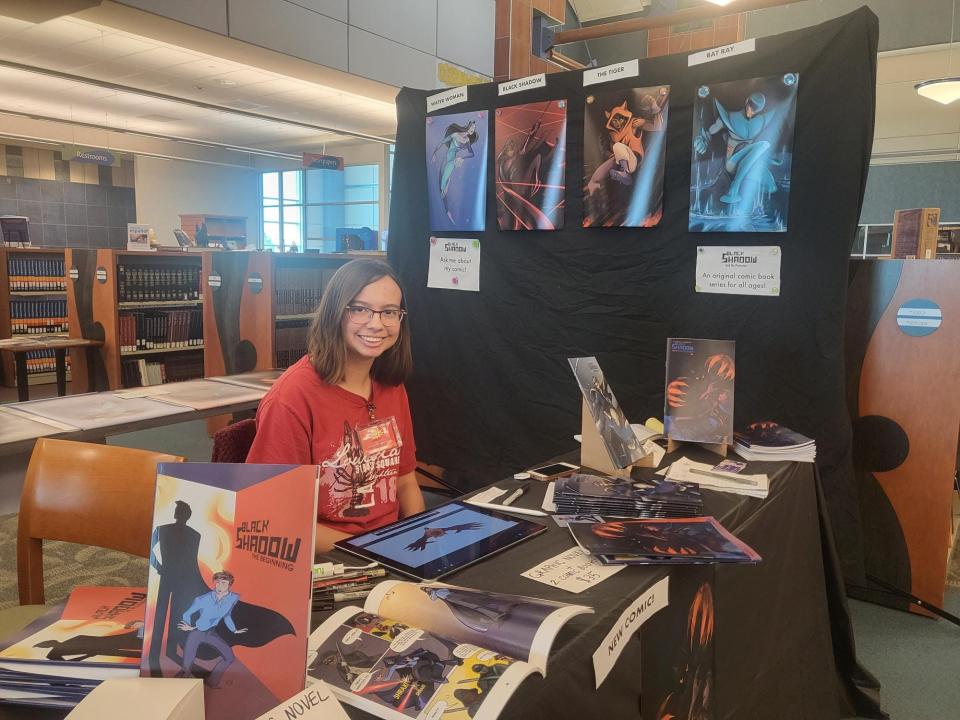 Comic book artist and writer Kristen Kortright, 24, of Thibodaux, promotes her creations at the Terrebonne Parish Comic Con, September 16, and 17, at the Terrebonne Parish Library Main Branch.