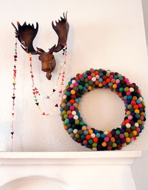 Colorful Felt Wreath