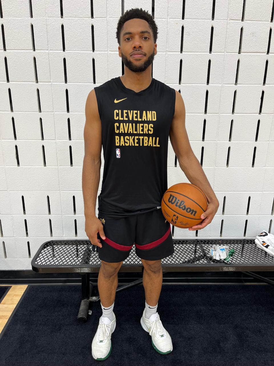 Jayvon Graves stands for a photo after a Cleveland Cavaliers Summer League practice at Cleveland Clinic Courts in Independence on Wednesday.