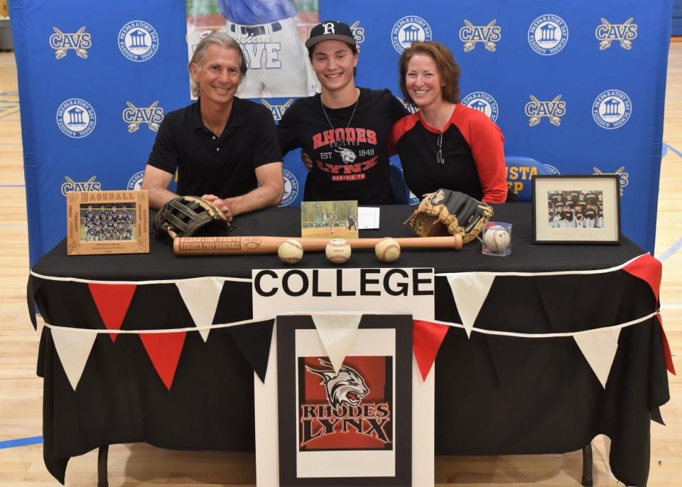 Augusta Prep baseball senior Sebastian Neave signs a national letter of intent to attend Rhodes College.