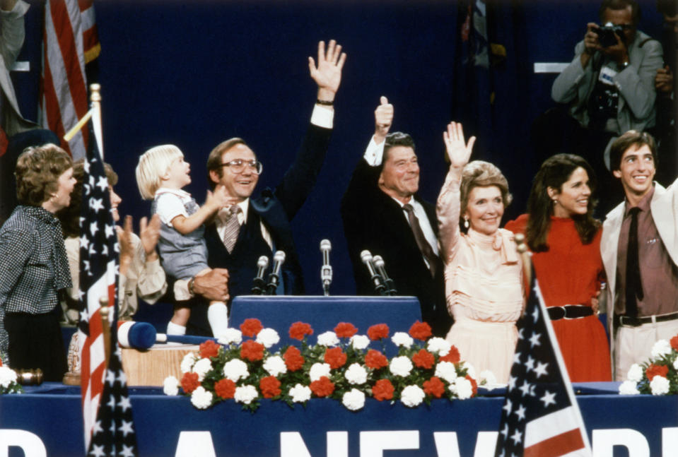 Reagans at 1980 Republican Convention (Corbis via Getty Images)