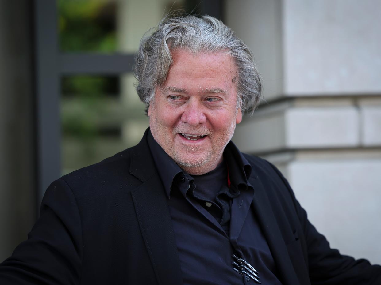 Steve Bannon goes to court in Washington, DC