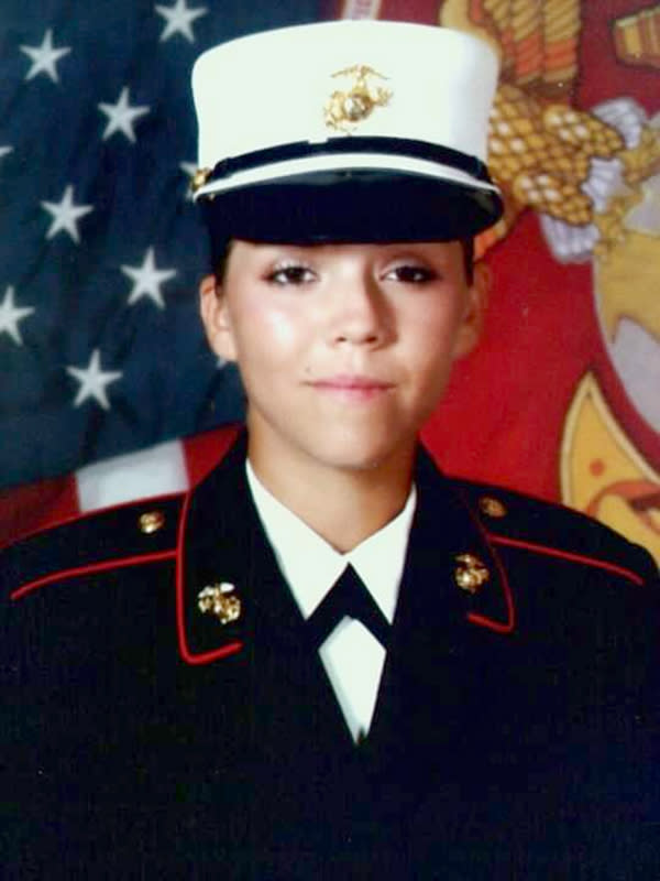 Image: Berlynn Fleury in her Marine Corps. uniform in 2009. (Courtesy Berlynn Fleury)