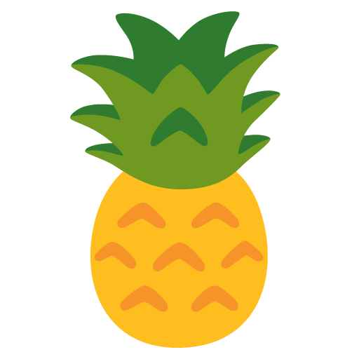 Image of pineapple emoji on Android