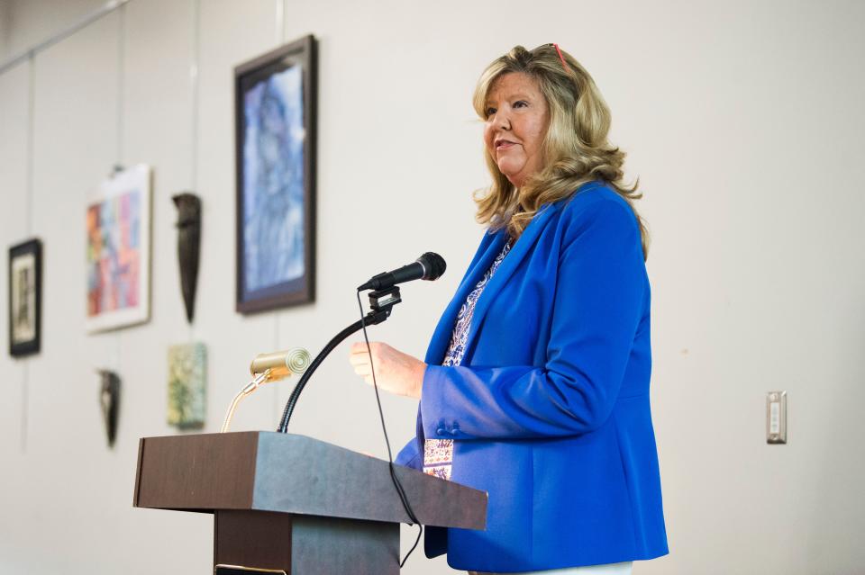 Rep. Gloria Johnson, pictured in 2019, opposes a Tennessee bill that would give additional power to a state textbook commission.