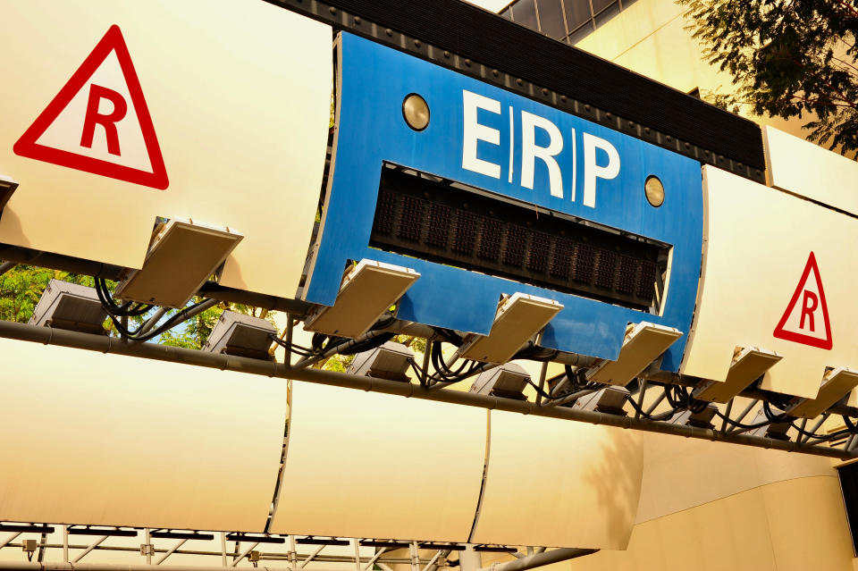 Electronic Road Pricing (ERP) gantry in Singapore. 