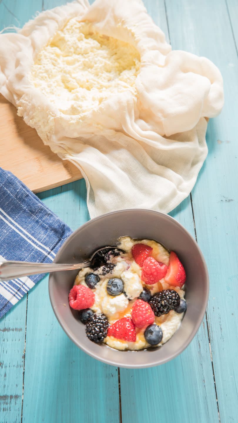 Homemade Ricotta With Berries