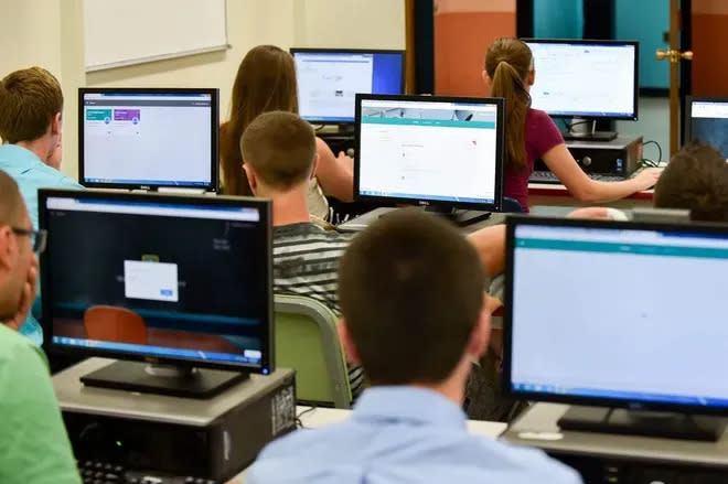 Students began taking the MCAS using computers in the spring of 2017.