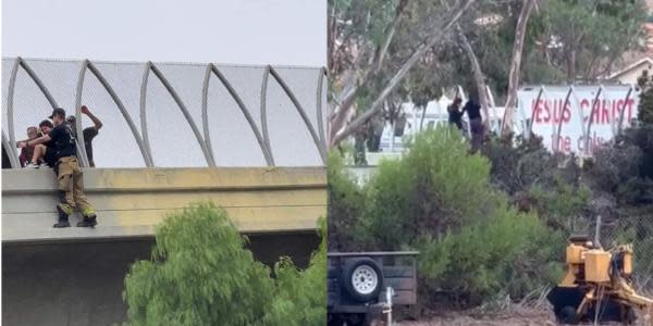Rescatan a joven de presunto intento de suicidio desde puente de San Ysidro