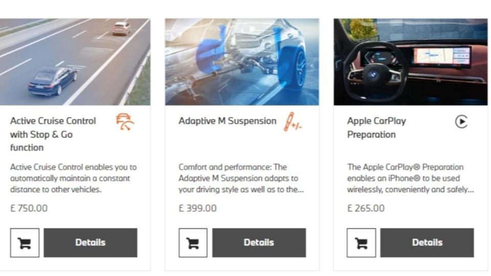 網路商店上有各式「訂閱服務」，駕駛付費後便能解鎖。（圖／翻攝自BMW）