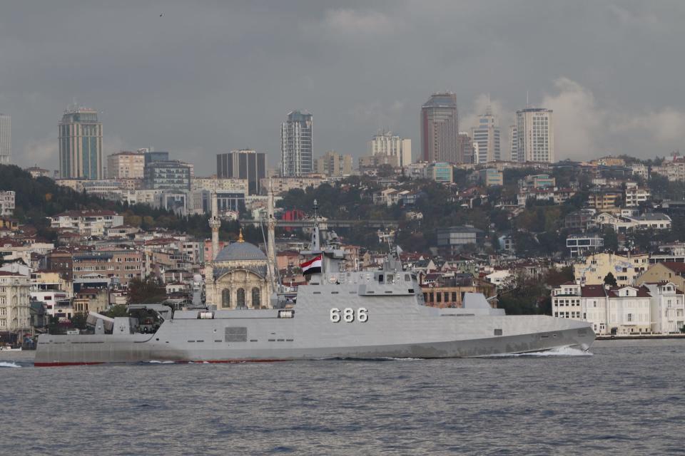 Egyptian Navy fast attack craft M. Fahmy in Istanbul, Turkey, in November 2020.