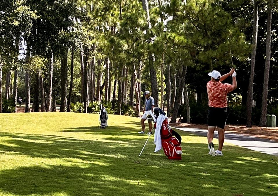 Phillip Dunham of Ponte Vedra Beach hits his approach shot to the 10th green of the Players Stadium Course at TPC Sawgrass on Sept. 1 during the final round of the Junior Players Championship. Dunham posted his second top-10 finish in the tournament in a row with a tie for seventh.