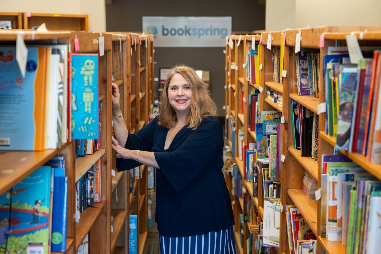 Emily Cicchini, a longtime playwright, has been for the past several years director of BookSpring, an Austin-based nonprofit that provides books for kids across Texas.