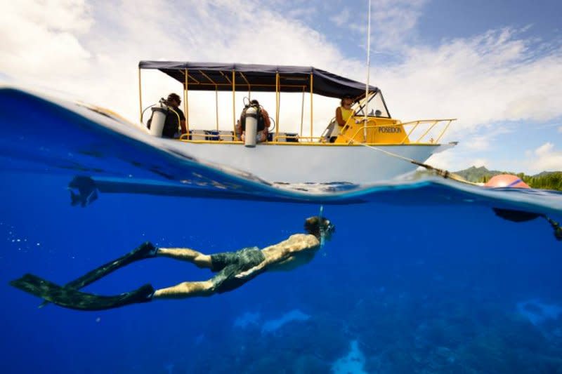 庫賽埃島（Kosrae）鸚鵡貝度假村（Nautilus Resort）開設的潛水課程。（取自：Nautilus Resort 臉書）